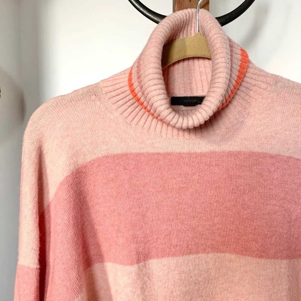 J Crew Supersoft Striped Boxy Turtleneck Sweater - Picture 10 of 16
